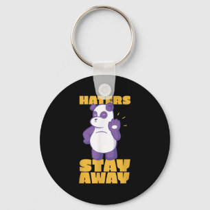 Panda Cool Bear Giant Animal Lover Quote Stop Hate Key Ring
