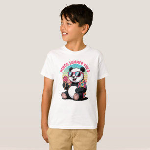 Panda Cool Summer Ice Children T-Shirt