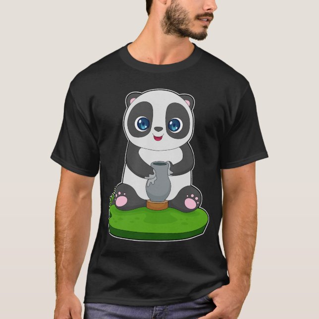 Panda Craftsman Jar T-Shirt (Front)