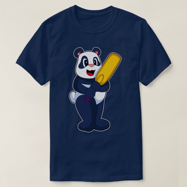 Panda Cricket Cricket bat T-Shirt (Design Front)
