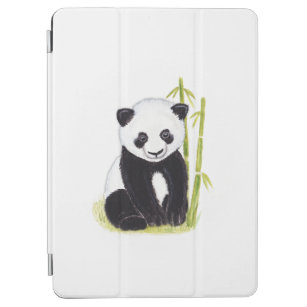 Panda cub and bamboo tree watercolor paintings iPad air cover