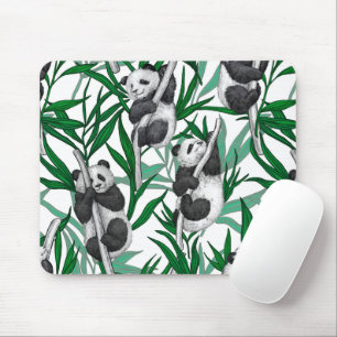 Panda cubs on mouse pad
