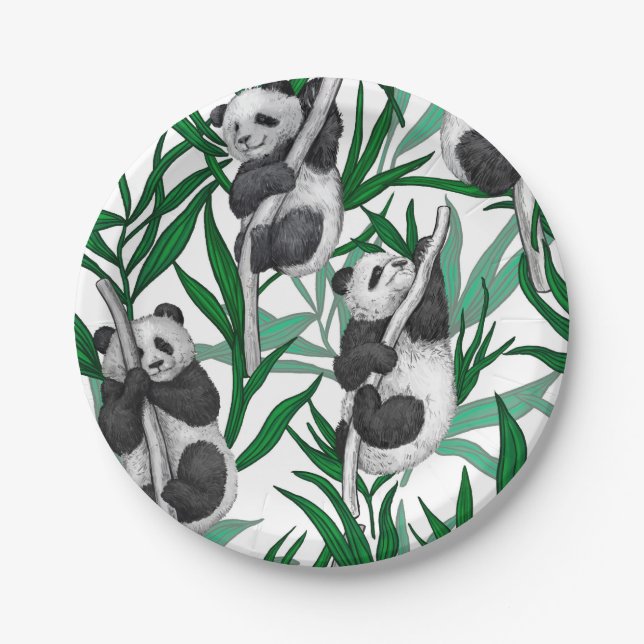 Panda cubs on paper plate (Front)