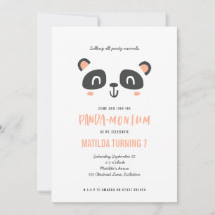 Panda cute bright colourful birthday