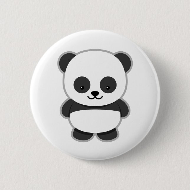 Panda Cute Design  6 Cm Round Badge (Front)