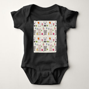 Panda Cute Design Baby Jersey Bodysuit