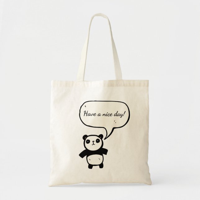 Panda Cute Design Tote Bags (Front)