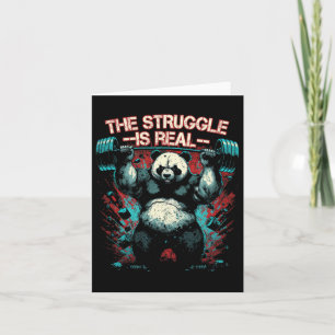 Panda Deadlift Gym Bodybuilding The Struggle Is Re Card