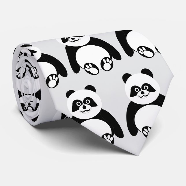 Panda Design Tie (Rolled)