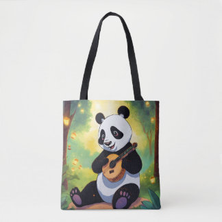 Panda design tote bag