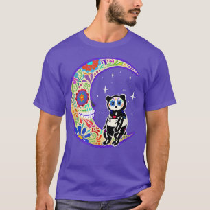 Panda Dia de Los Muertos Skeleton Sugar Skull T-Sh T-Shirt