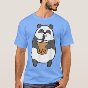 Panda Drinking Bubble Tea Kawaii Panda Bear With B T-Shirt