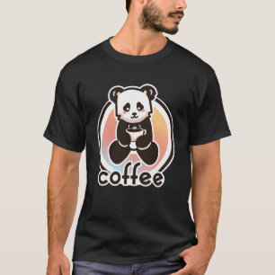 Panda drinking coffee for coffee T-Shirt