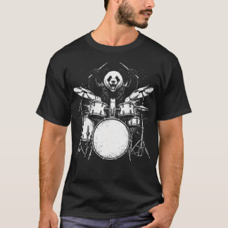 Panda Drummer Rock Wild Animal Playing T-Shirt