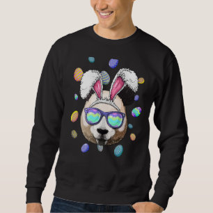 Panda Easter Bunny Ears Funny Easter Eggs Hunting Sweatshirt