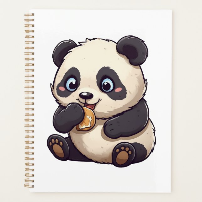 Panda eating a cookie planner (Front)