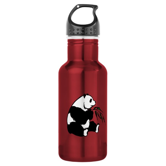 Panda Eating Bamboo 532 Ml Water Bottle (Front)
