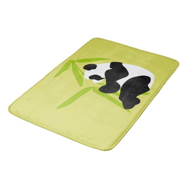 Panda Eating Bamboo Bath Mat (Angled)