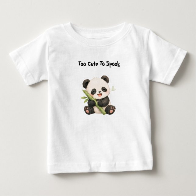 Panda Eating Bamboo Kids T-Shirt (Front)