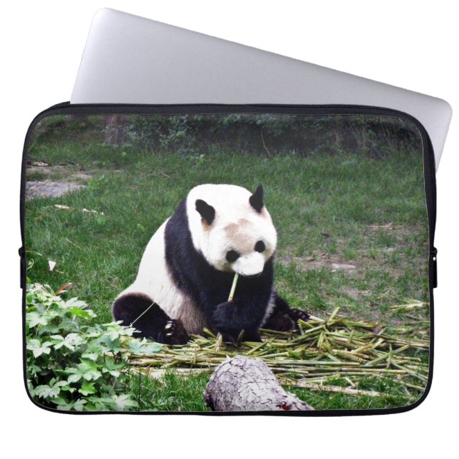 Panda eating Bamboo Laptop Sleeve (Front)