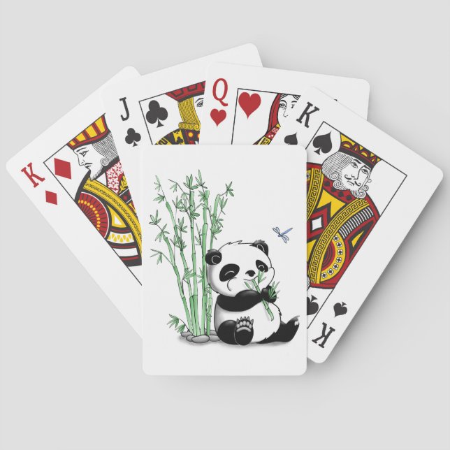 Panda Eating Bamboo Playing Cards (Back)