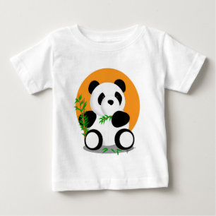 Panda eating bamboo shirt