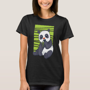 Panda Eating Bamboo Wild Panda Bamboo T-Shirt