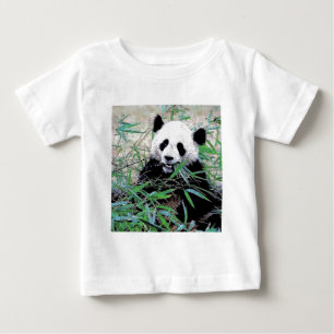 Panda Eating Leaves Baby T-Shirt