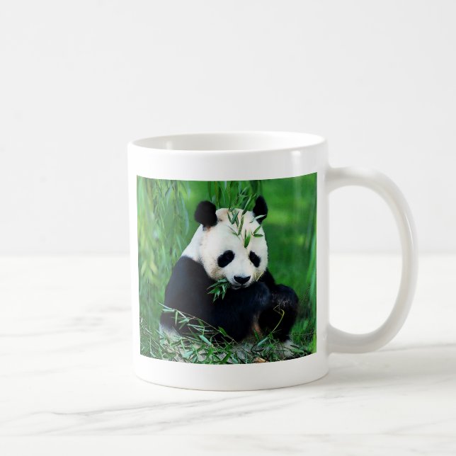 Panda Eating Leaves Coffee Mug (Right)
