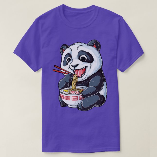 Panda Eating Ramen for Men Women Boys Girls Kids F T-Shirt (Design Front)