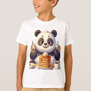 Panda eats pain cake. T-Shirt