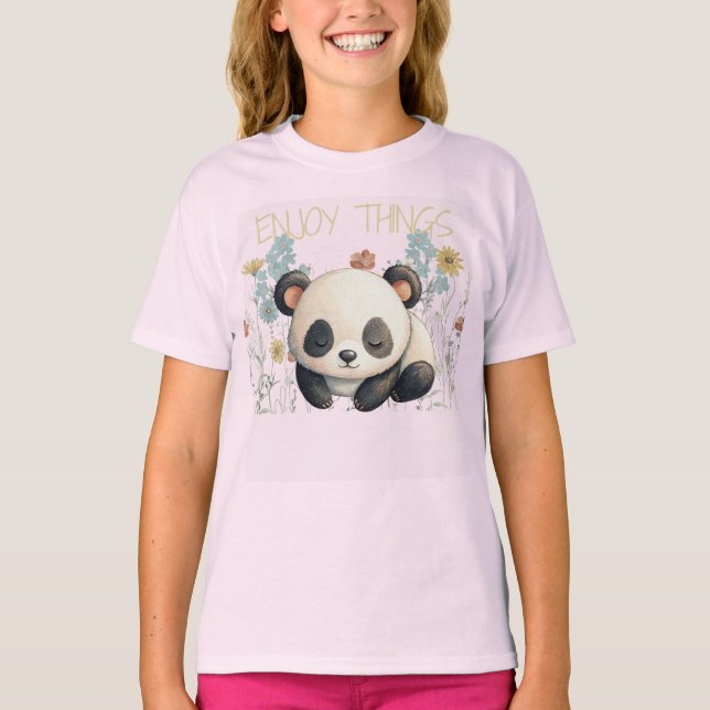 Panda Enjoy Things T-Shirt (Front)