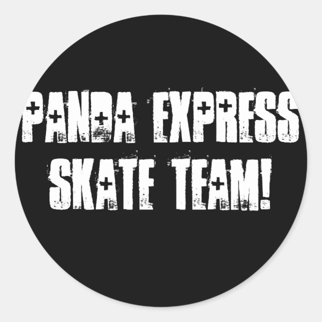 PANDA EXPRESS SKATE TEAM! CLASSIC ROUND STICKER (Front)