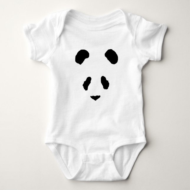 Panda Face Baby Bodysuit (Front)