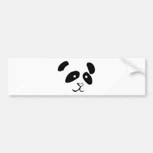 PANDA FACE BUMPER STICKER