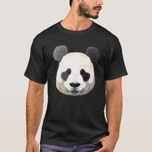Panda Face Cute Giant Panda Bear Wild Animal Kids  T-Shirt