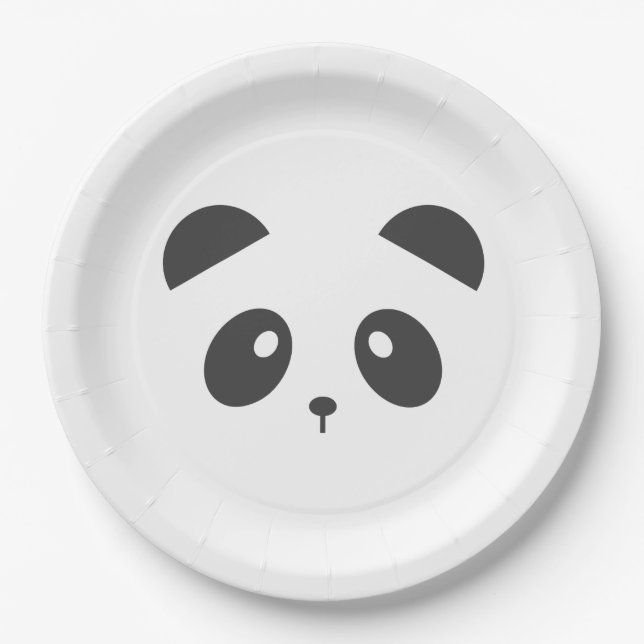 Panda face paper plates (Front)