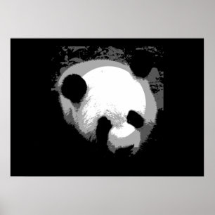 Panda Face Poster Print - Panda Posters