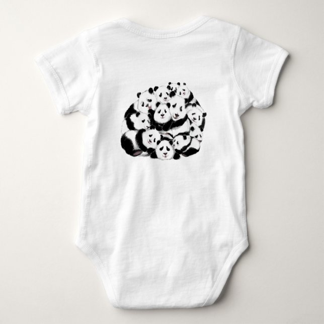 Panda Family Baby Bodysuit - Fun (Back)