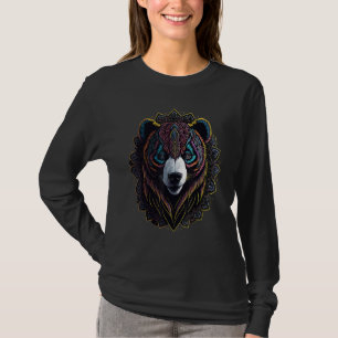 Panda Fantasy Artwork, Animal Panda Mandala Patter T-Shirt