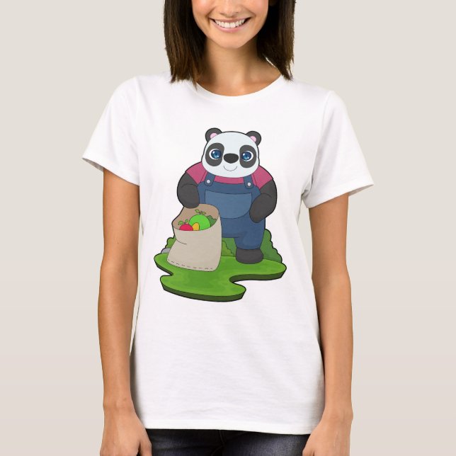 Panda Farmer Fruit Farm T-Shirt (Front)