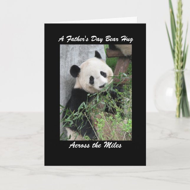 Panda Father's Day Bear Hug Across the Miles Card (Front)