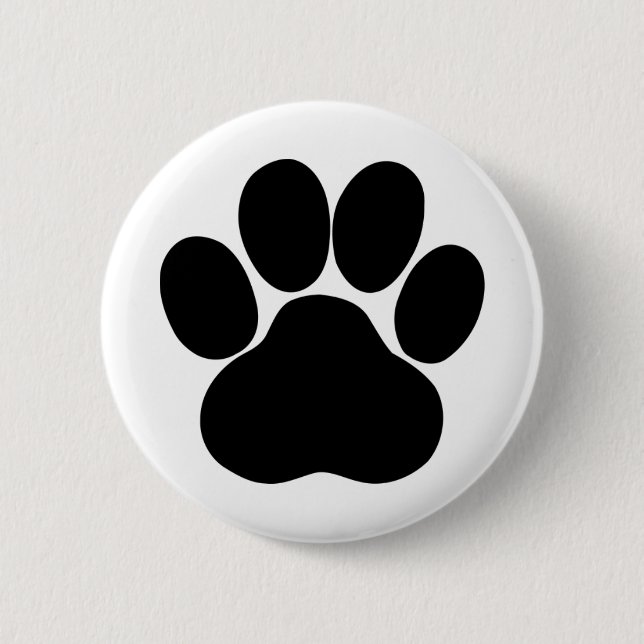 Panda feet design 6 cm round badge (Front)