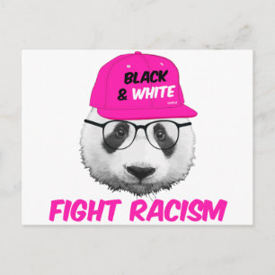 PANDA FIGHT RACISM POSTCARD