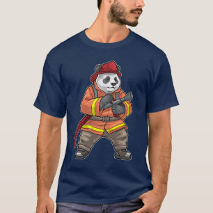 Panda Firefighter Fire hose Fire department T-Shirt