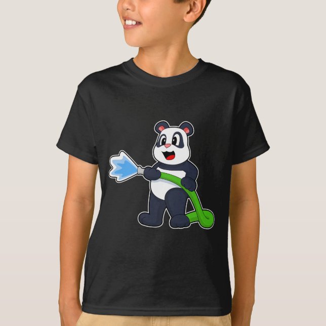 Panda Firefighter Fire hose T-Shirt (Front)