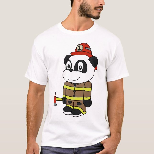 Panda - Fireman T-Shirt (Front)