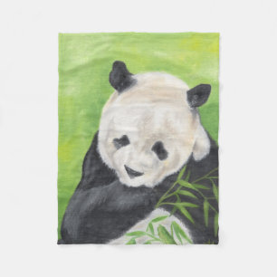 Panda fleece blanket