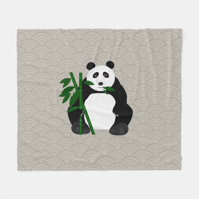 Panda Fleece Blanket (Front (Horizontal))
