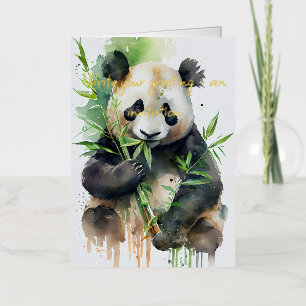 PANDA FOIL GREETING CARD